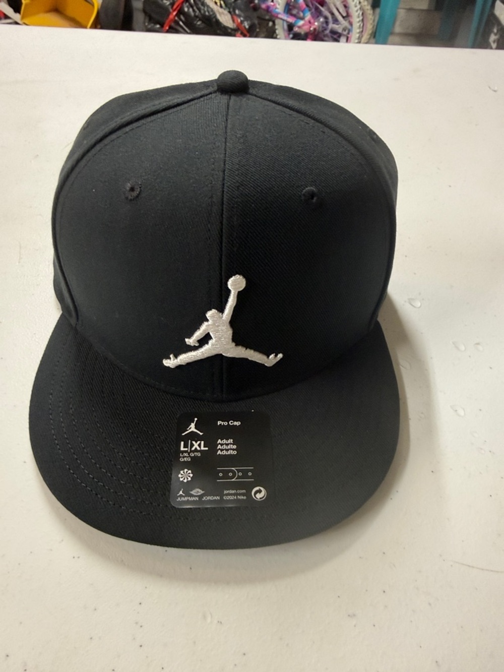 Jordan Black Snapback with White Jumpman Emblem